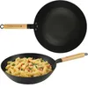 Gusseisen wok pfanne Ludmiła 30cm Holzgriff Bratpfanne GAS Produktbild-Vorschau 1