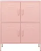 vidaXL Armoire de stockage rose 80x35x101,5 cm Acier Voir les images du produit 3
