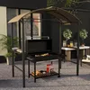 Outsunny 1,1 x 2,3m BBQ Grillpavillon mit Haken, Produktbild-Vorschau 2
