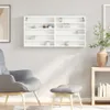 vidaXL Vitrína biela 100x8,5x50 cm Materiál na báze dreva Náhľad obrázku produktu 3