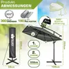 tillvex® Alu Parasol Rectangulaire Ø 330 cm Anthracite + Voir les images du produit 2