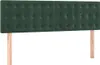 vidaXL Čelá postele tmavozelené 144 x 5 x 78/88 cm, zamat Náhľad obrázku produktu 1