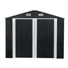 4iQ Metallgarage 6x3 m, 18 m², verzinkter Stahl, Anthrazit Produktbild-Vorschau 4