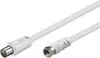 A white coaxial cable with two connectors. Náhled obrázku produktu