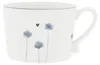 6er Set Tassen Becher IRIS BLUE POPPY Blumen 300ml weiß Produktbild-Vorschau 2