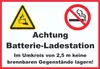 Achtung Batterie Ladestation Schild A4 (210x297mm) Produktbild-Vorschau 1