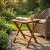 Table pliante Relaxdays en bois d'acacia, pour le salon, le Voir les images du produit 2