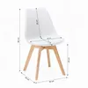 4 Chaises de Salle à Manger Blanche – Chaise Moderne avec Voir les images du produit 3