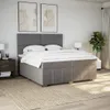 Möbel Boxspringbett mit Matratze Taupe 200x200 cm Stoff - Produktbild-Vorschau 5