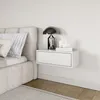Selsey Framme - Table de nuit suspendue avec tiroir, blanc, Voir les images du produit 3