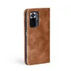 A brown flip cover case for a smartphone is shown against a white background. Produktbild-Vorschau