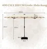 COSTWAY ombrellone doppio 400x200cm, ombrellone da giardino Anteprima dell’immagine prodotto 2