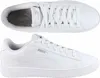 A top-down and side view of a pair of white Puma sneakers. Produktbild-Vorschau