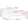 vidaXL Boxspringbett mit Matratze Blau 160x200 cm Stoff -  Produktbild-Vorschau 8