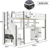 OKWISH Lit Mezzanine Ado 90x200 cm - Lit avec Bureau, Voir les images du produit 4