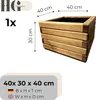 HolzGarden Set 3 Stück Pflanzkübel Holz 2x 80x30x40 cm + Produktbild-Vorschau 3