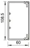 OBO Wand- und Deckenkanal mit Oberteil, 60 x 110 mm, Länge Produktbild-Vorschau 5
