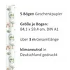 5 Bögen Geschenkpapier Dinosaurier grün - 1,60€/qm - 84,1 x Produktbild-Vorschau 3