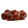 A pile of small, shiny, brown, dome-shaped candies or supplements on a white background. Produktbild-Vorschau
