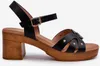 Damen High Heel Sandalen aus schwarzem Kunstleder Assames Produktbild-Vorschau 7