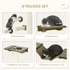 PawHut Katzen Kletterwand Set, 8-teilig Katzenmöbel mit Produktbild-Vorschau 5