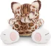 A plush toy Bengal cat seen from the back, sitting with its tail curled over its back. Produktbild-Vorschau