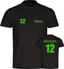 multifanshop Kinder T-Shirt - Brasilien - Trikot Nummer 12, Produktbild-Vorschau 1