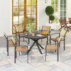 Runder Gartentisch Ø 118 cm mit Aluminiumrahmen für Balkon, Produktbild-Vorschau 2