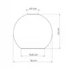 LUXOLAR Glasschirm Kugel E27 Graphit Rauchglas verspiegelt Produktbild-Vorschau 5