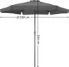 Kingsleeve® Parasol Ø 330 cm anthracite Parasol en Voir les images du produit 4