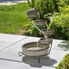 esotec Solar Kaskadenbrunnen Firenze aus Keramik, grau, Produktbild-Vorschau 1