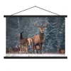 MuchoWow® Textilposter Waldtiere - Hirsche - Landschaft - Produktbild-Vorschau 1