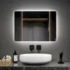 A modern bathroom vanity with a sink, faucet, and a lighted mirror. Produktbild-Vorschau