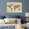 MuchoWow® Poster Weltkarte - Retro - Pflanzen 60x40 cm - Produktbild-Vorschau 4