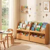 COSTWAY Kinderregal mit 2 Boxen auf Rollen, Bücherregal Produktbild-Vorschau 9