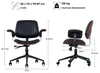 Fauteuil de bureau de style milieu du siècle, en similicuir Voir les images du produit 7