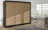 Šatní skříň DANIELLA 2 - šířka 200 cm, černá / dub artisan Náhled obrázku produktu 1