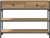 A console table with two drawers and two shelves against a white background. Náhľad obrázku produktu