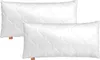 Two white pillows with a quilted pattern are shown side-by-side against a white background. Voir les images du produit