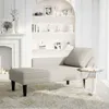 vidaXL Chaiselongue mit Kissen und Rechter Armlehne Creme Produktbild-Vorschau 1