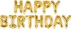 Guirlande de ballons "HAPPY BIRTHDAY" 340x35cm | Or Voir les images du produit 1