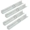 Four metal brackets are arranged diagonally on a white background. Náhľad obrázku produktu