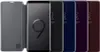 A row of Samsung Galaxy S9 Plus phones in different colors, with one phone in a gray book-type case. Náhľad obrázku produktu