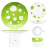 18ks kávový servis Pula zelená tečky porcelán 6 osob šálky Náhled obrázku produktu 8
