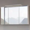 A bathroom cabinet with mirrors and an integrated LED light. Produktbild-Vorschau