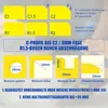 Diagrams and text explaining different profiles and specifications of a chamfering tool. Produktbild-Vorschau