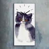 Küchenuhr Bürouhr Leinwand Uhr 30x60 Malerei Tiere Katzen Produktbild-Vorschau 2