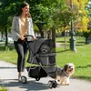 Wózek dla psa PawHut składany dla psów i kotów do 10 kg Podgląd zdjęcia produktu 2