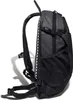 A black backpack is shown from the side against a white background. Voir les images du produit