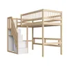 Hoogslaper 90x200, massief hout met opbergruimte, kinderbed Productafbeelding-voorbeeld 9
